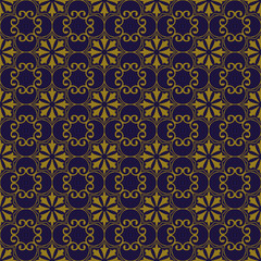 Fototapeta premium Antique seamless background 447 elegant spiral curve flower kaleidoscope 