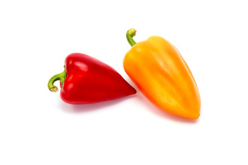 Sweet bell pepper isolated on white background cutout