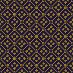 Obraz premium Antique seamless background 448 elegant light green check cross flower 