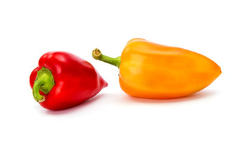 Sweet bell pepper isolated on white background cutout