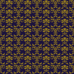 Obraz premium Antique seamless background 496 spiral curve vine flower 