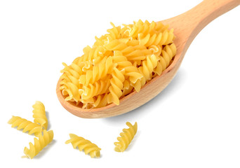 uncooked fusilli pasta