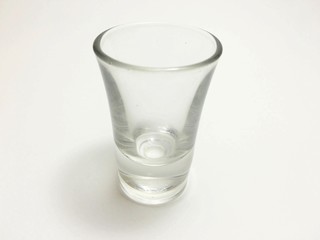 small clear glass cup