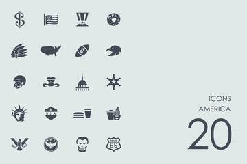 Set of United States icons