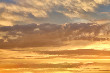 Bright evening sunset