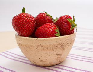 strawberries on the table