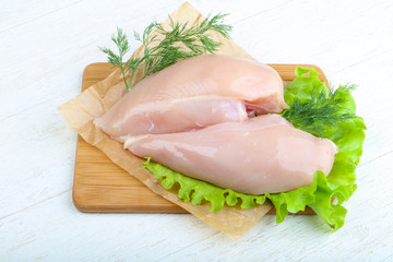 Raw chicken breast