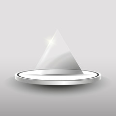 Fototapeta premium Realistic Blkan Vector Glass Trophy Award