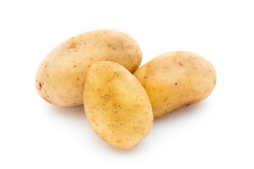 New potato isolated on white background.