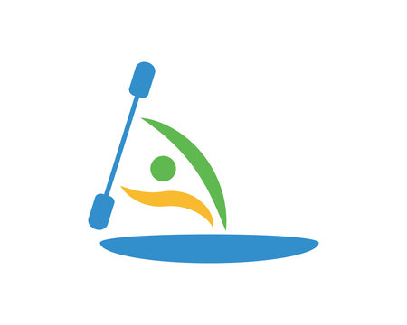 Modern Sports Logo Symbol - Rowing