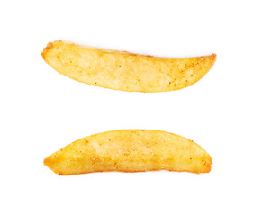 French fried potato slice isolated