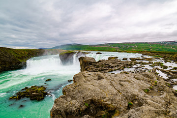 Fototapeta premium Godafoss the waterfall near Myvant District