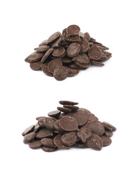 Obraz premium Chocolate chips composition isolated