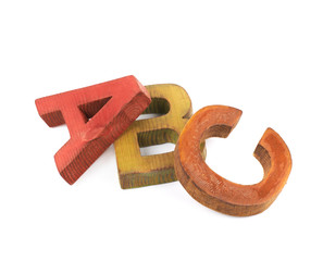 ABC letters composition isolated