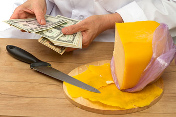 Sold cheese counts money