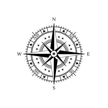 compass wind rose icon

