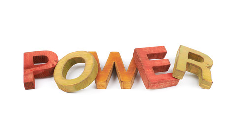 Word made of wooden letters isolated