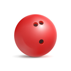 Bowling ball. Sport equipment for game. Leisure and fun. Vector illustration isolated on white background.