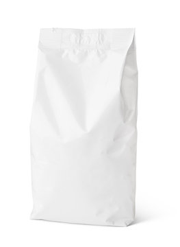 Snack Blank Paper Bag Package On White