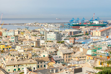 Fototapeta na wymiar Genoa. Aerial view.
