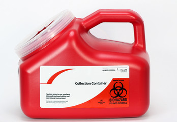 Sharp needle portable home container 