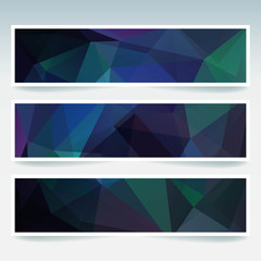 Set of banner templates with abstract background. Modern vector