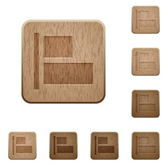 Align to left wooden buttons