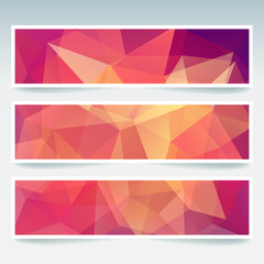 Set of banner templates with abstract background. Modern vector