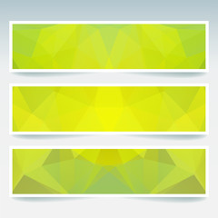 Set of banner templates with abstract background. Modern vector