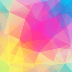 Obraz premium Abstract colorful mosaic background. Triangle geometric background. Yellow, pink, blue colors