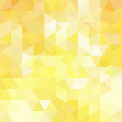 Abstract yellow mosaic background. Triangle geometric background. 