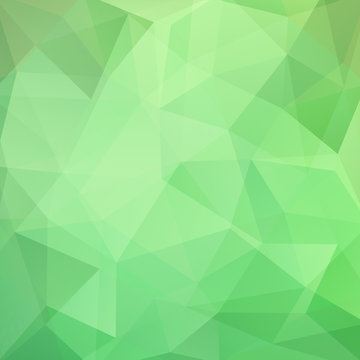 Background made of triangles. Square composition with green geometric shapes