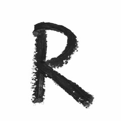 Single abc letter symbol isolated