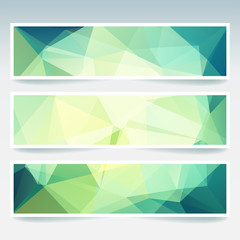 Set of banner templates with abstract background. Modern vector