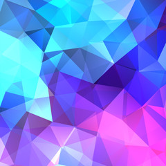 Obraz premium abstract background consisting of pink, blue triangles, vector illustration