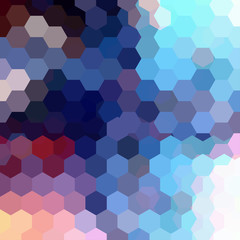 Fototapeta na wymiar Vector background with blue, black hexagons. Can be used in cover design