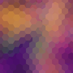 Fototapeta na wymiar Geometric pattern, vector background with hexagons in brown tones