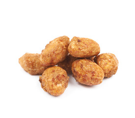Spice and sugar coated peanut isolated