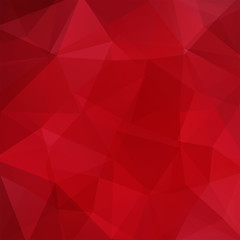 Background of geometric shapes. Red mosaic pattern. Vector