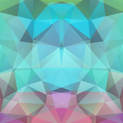 Obraz premium Background of geometric shapes. Pastel mosaic pattern. Green, blue, pink colors