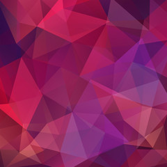 Obraz premium Background made of purple triangles. Square composition with geometric shapes