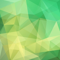 Background made of green triangles. Square composition 