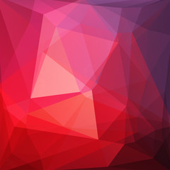 Geometric pattern, polygon triangles vector background in red tones