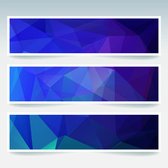 Set of banner templates with abstract background. Modern vector