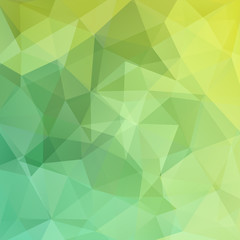 Plakat Abstract polygonal vector background. Green geometric illustration