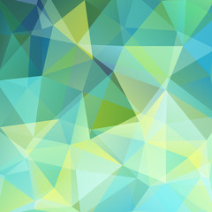Abstract polygonal background. Green geometric vector illustration. Yellow, blue, green colors