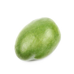Ripe green mango fruit isolated