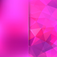 Obraz premium Background of pink geometric shapes. Blur backdrop with glass. 