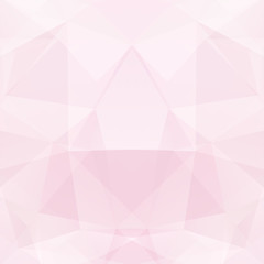 Geometric pattern, polygon triangles vector background in pastel pink triangles