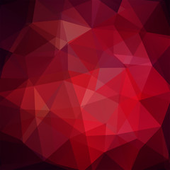 Background made of red triangles. Square composition 